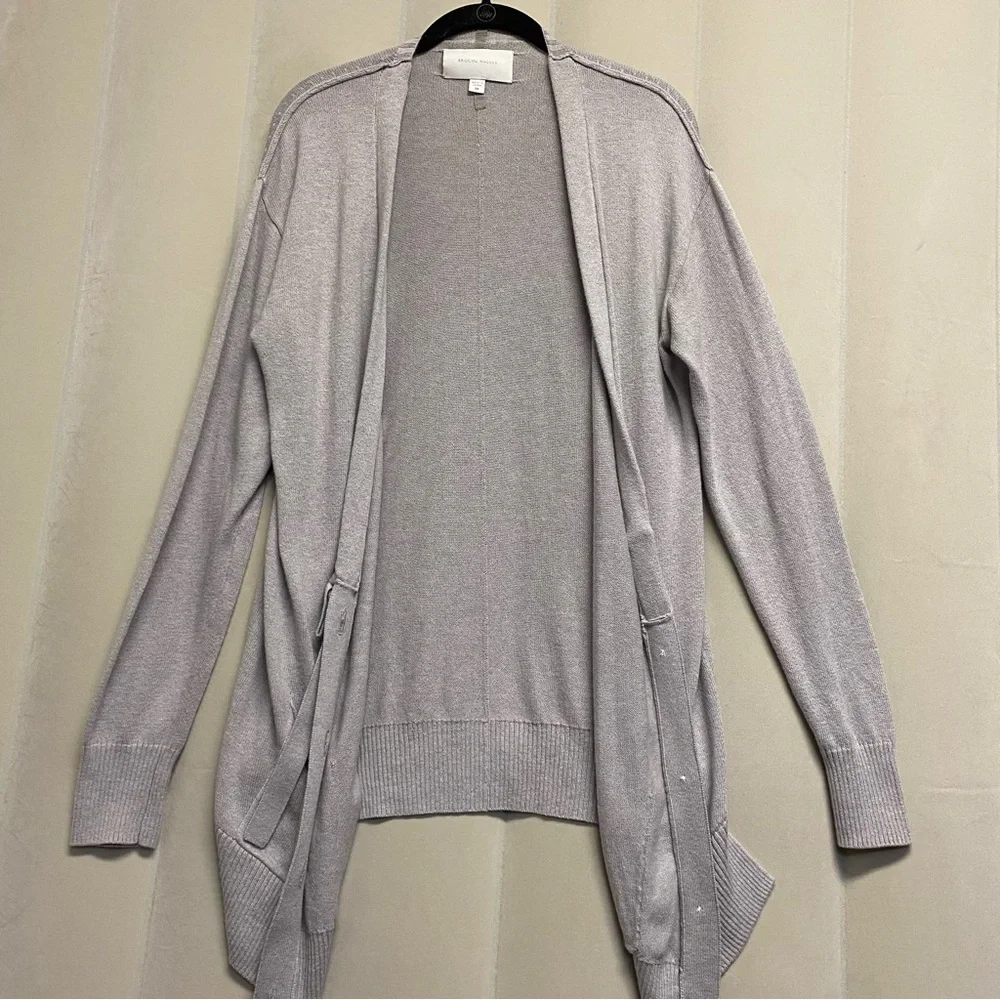 Brochu Walker Women’s Sweater Cardigan Medium Cotton Cashmere Quiet Luxury